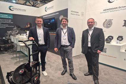 Messestand mit dem Team Elektrische Antriebe auf der Interschutz in Hannover