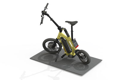 Der E-Scooter STEEREON der PLEV Technologies GmbH STEEREON gelb